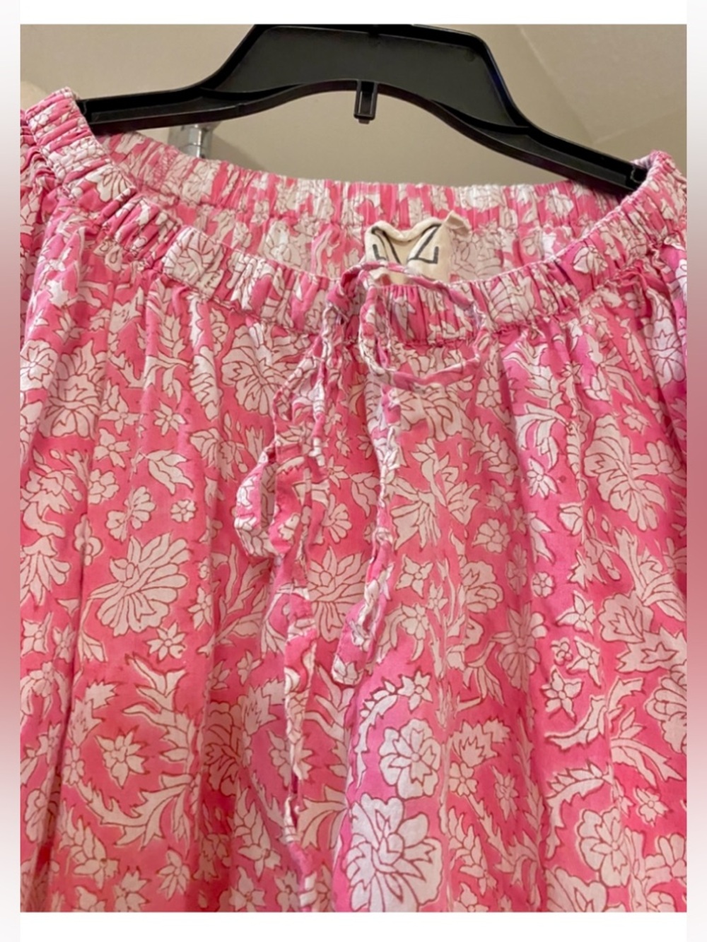 ZZ Women's 100% Cotton Flower Peasant Blouse Off The Shoulder Puff Sleeves Boho